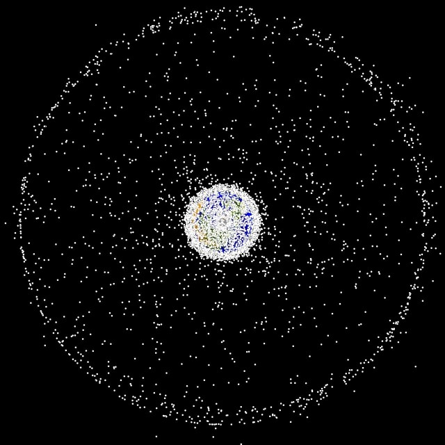 A polar view of orbital debris